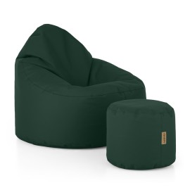 sedací Citron s taburetem - lahvově zelená